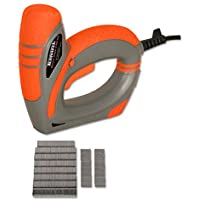 Terratek Eléctrico Duo Puntilla Clavadora y grapas-grapadora Pistola 400 grapas &amp- 100 puntilla Clavos